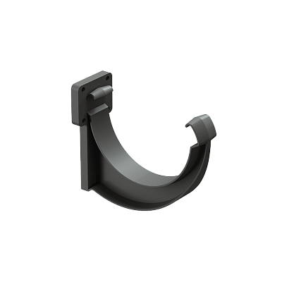 Кронштейн желоба пластиковый Дёке ЛЮКС Графит фото Центр Металлокровли