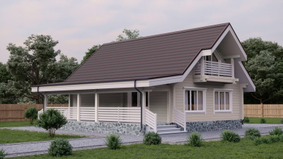 Черепица Ондулин цвет коричневый на крыше дома фото2