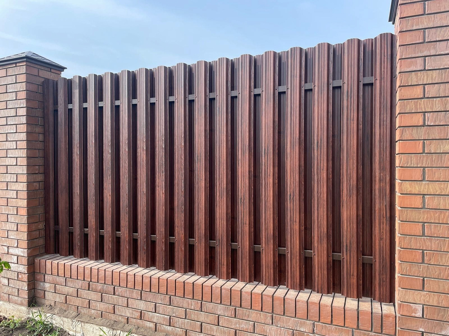 Евроштакетник широкий 32м Античный Дуб двусторонний SteelArt